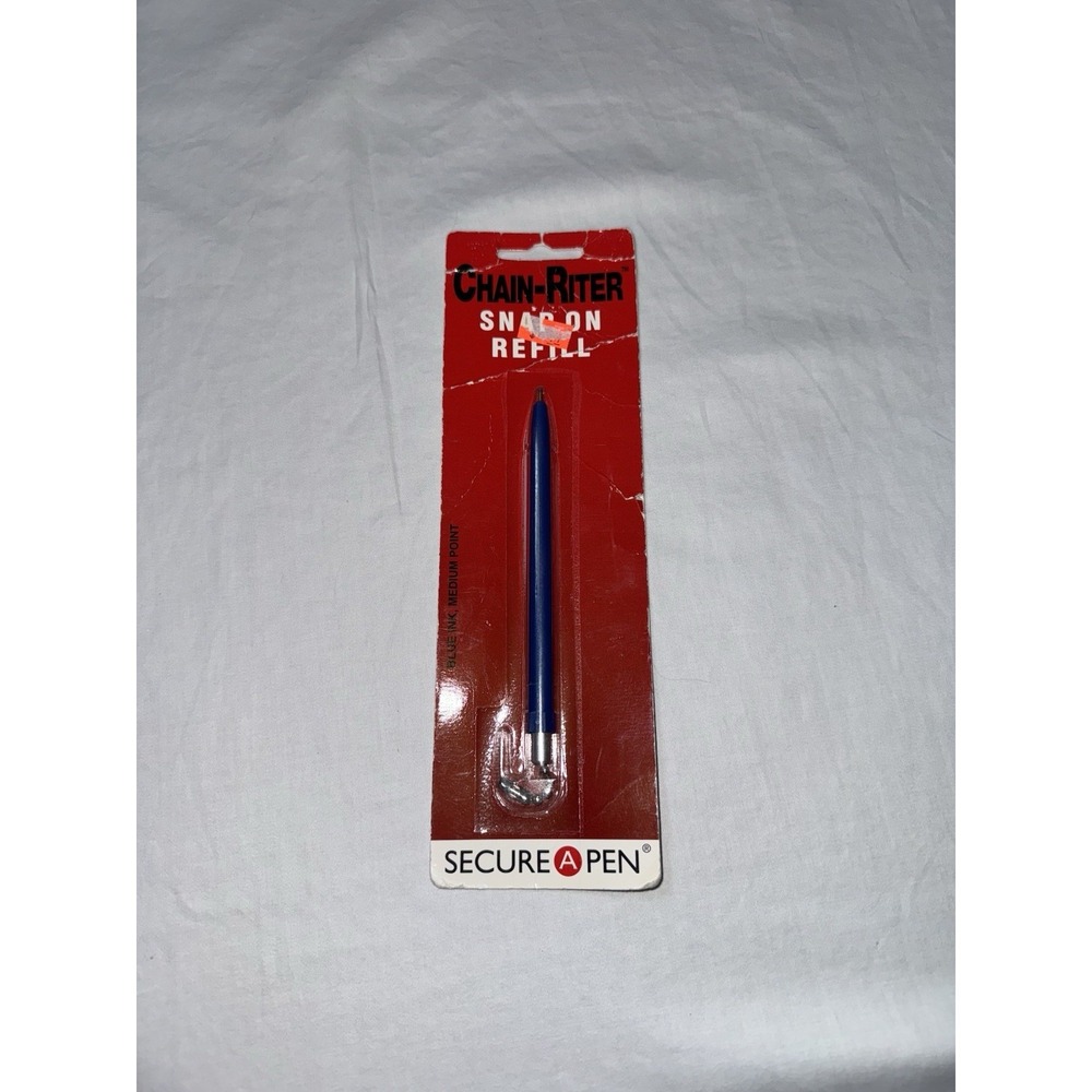 CHAIN-RITER SNAP ON REFILL BLUE MEDIUM POINT, NEW OLD STOCK PEN